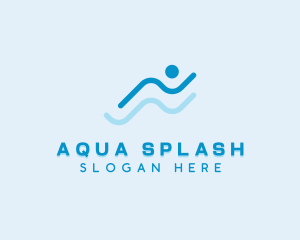 Swimming Sports Athlete logo design