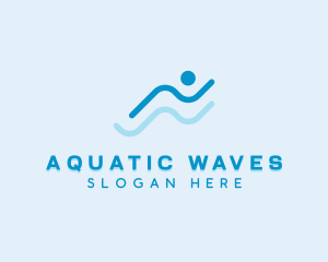 Swimming - Swimming Sports Athlete logo design
