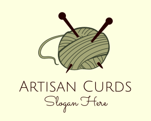 Needle Knitwork Wool logo design