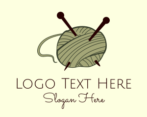 Knitwork - Needle Knitwork Wool logo design