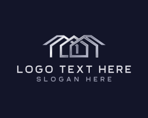 Metallic - Roof House Real Estate logo design