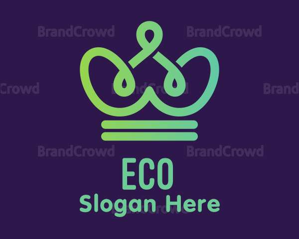 Cute Green Crown Logo