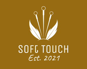 Soft - Feather Acupuncture Spa logo design