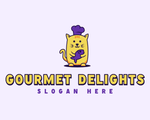 Gourmet Chef Cat logo design