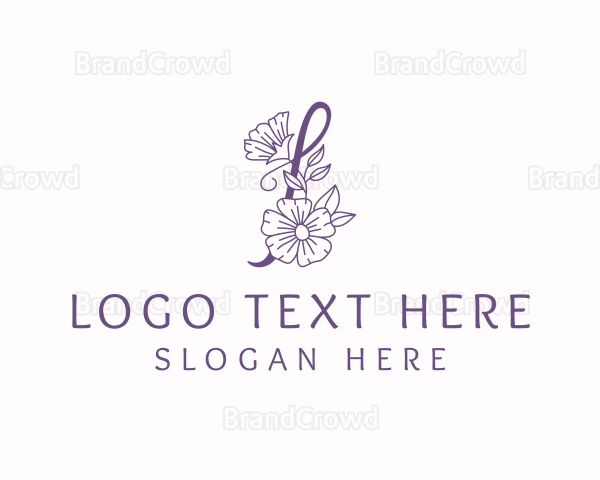 Floral Garden Letter P Logo