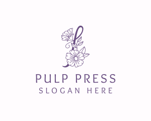 Floral Garden Letter P logo design