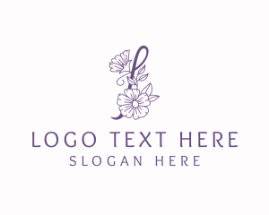 Flower Shop - Floral Garden Letter P logo design