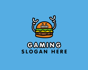 Hamburger - Robot Burger Snack logo design