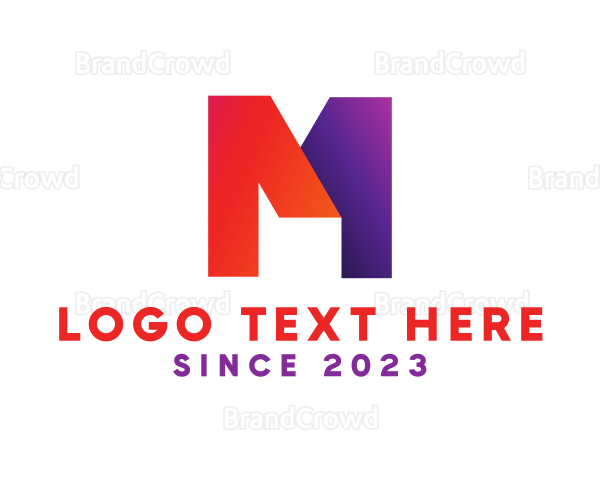 Bold Gradient M Logo