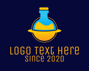 Planet - Space Lab Flask logo design