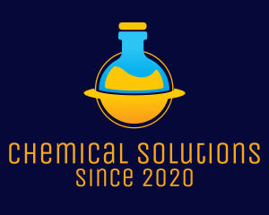 Chemical - Space Lab Flask logo design