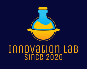 Lab - Space Lab Flask logo design