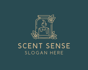 Floral Scented Candle logo design