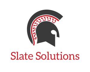 Red & Grey Spartan Helmet logo design