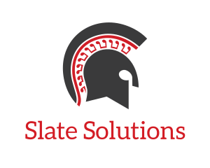 Grey - Red & Grey Spartan Helmet logo design