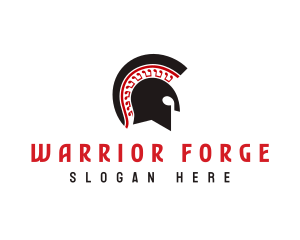 Warrior Spartan Helmet logo design