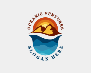 Sunrise Beach Mountain logo design