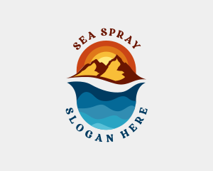 Sunrise Beach Mountain logo design