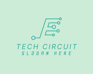 Circuitry - Circuitry Tech Letter E logo design