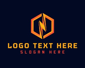 Electrical - Hexagon Lightning Bolt logo design