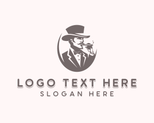 Suit - Gentleman Hipster Tailoring logo design