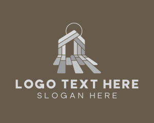 Chair - House Flooring Carpentry logo design