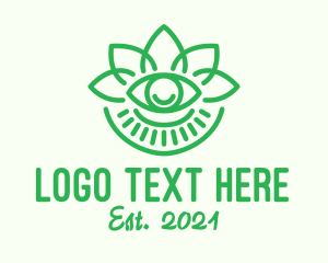 Lotus - Green Wellness Eye logo design