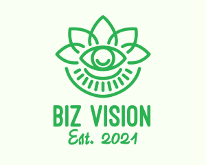 Green Wellness Eye logo design