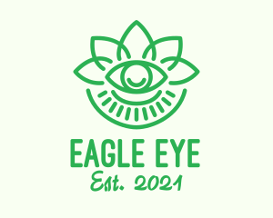 Green Wellness Eye logo design