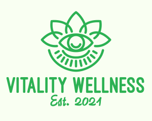 Green Wellness Eye logo design