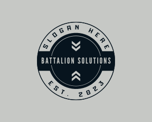 Military Arrow Sign logo design