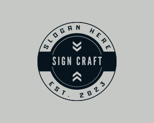 Military Arrow Sign logo design