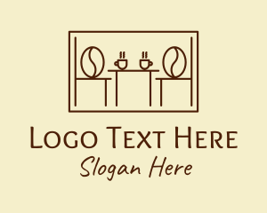 Table - Coffee Table Cafeteria Diner logo design