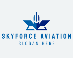 Geometric Airline Aviation logo design