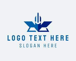 Polygonal - Geometric Airline Aviation logo design
