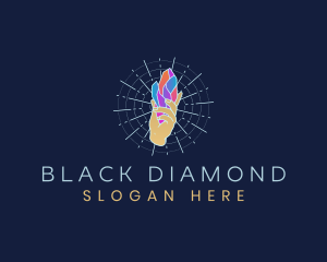 Hand Diamond Crystal logo design