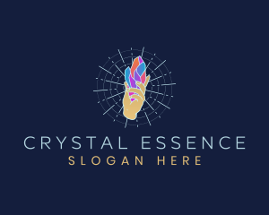 Hand Diamond Crystal logo design