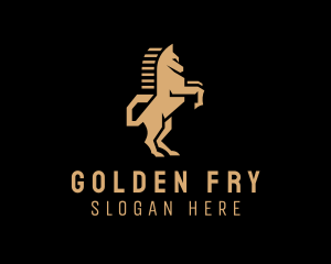 Deluxe Golden Horse logo design