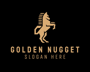 Deluxe Golden Horse logo design