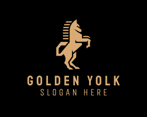 Deluxe Golden Horse logo design