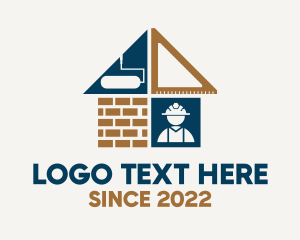 Roof - Carpentry Home Tools logo design