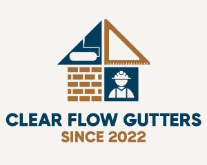 Gutter - Carpentry Home Tools logo design