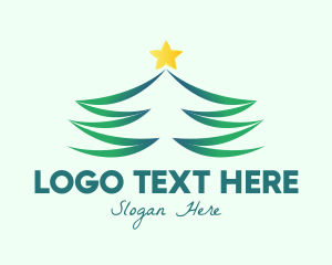 Holiday - Star Christmas Tree logo design