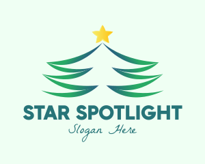 Star Christmas Tree logo design