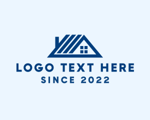 Blue - Roofing Architecture Realty logo design