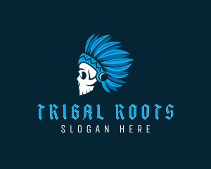 Tribal Skull Gaming logo design