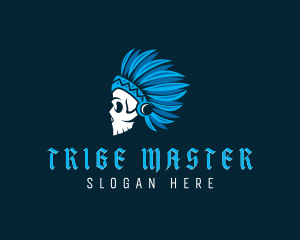 Chieftain - Tribal Skull Gaming logo design