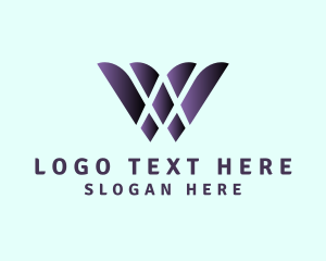 Gradient - Purple Generic Letter W logo design