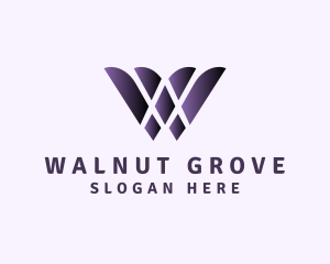 Purple Generic Letter W logo design