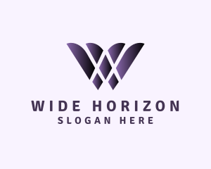 Purple Generic Letter W logo design